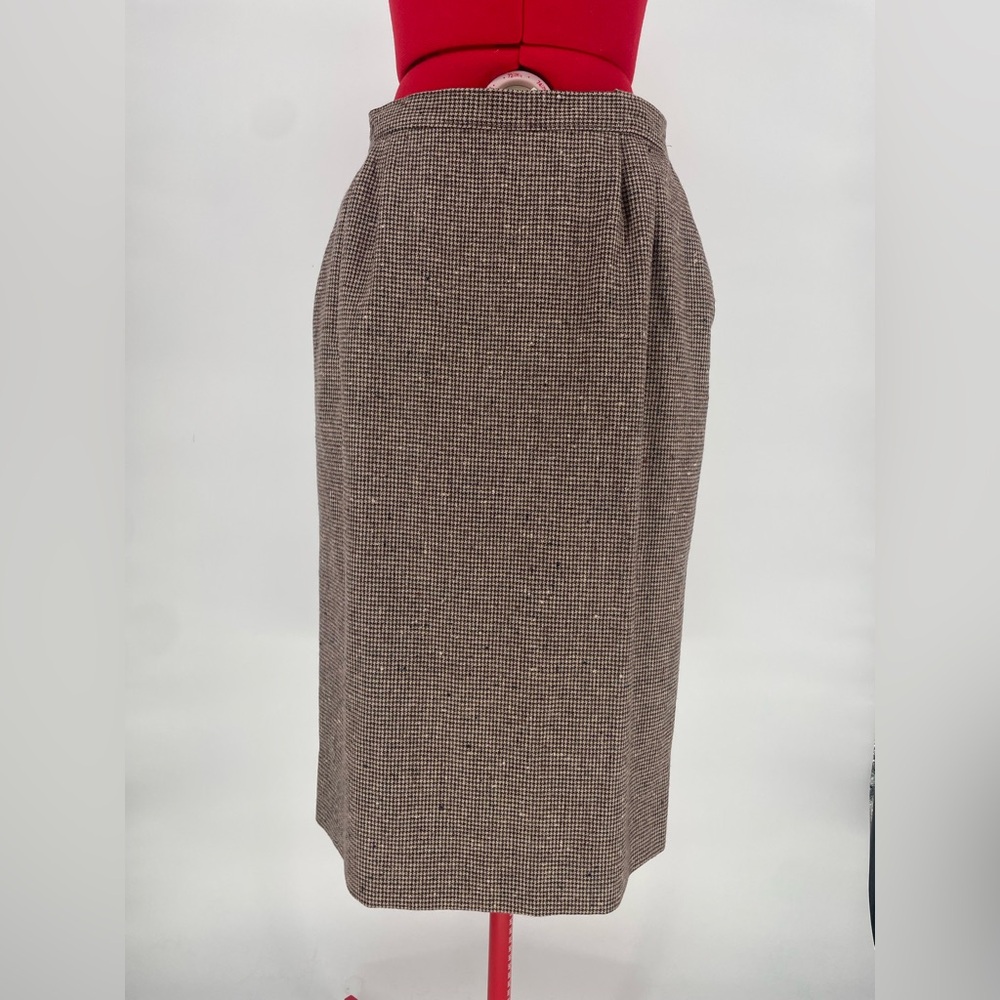 Vintage Pendleton Brown Houndstooth Wool High Ris… - image 4